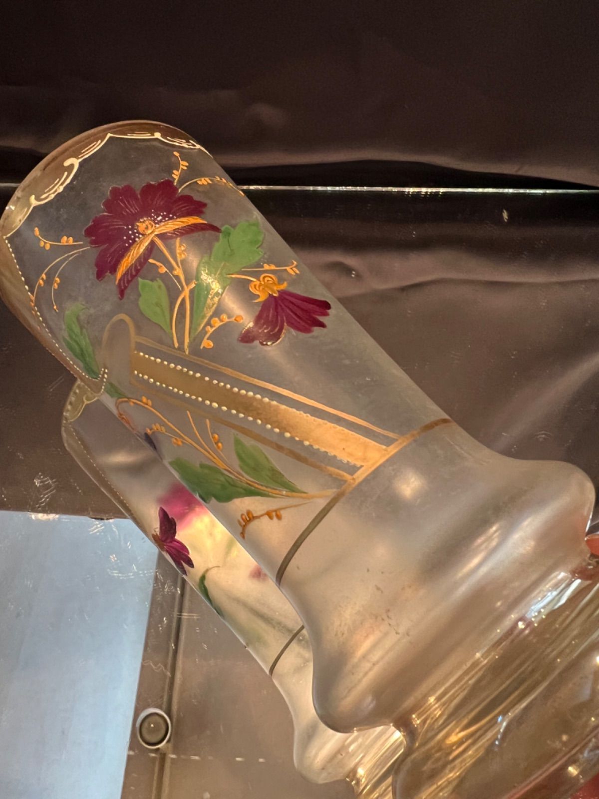 ボヘミア ハンドペイントタンブラー(大) 20世紀初頭 カメイガラス