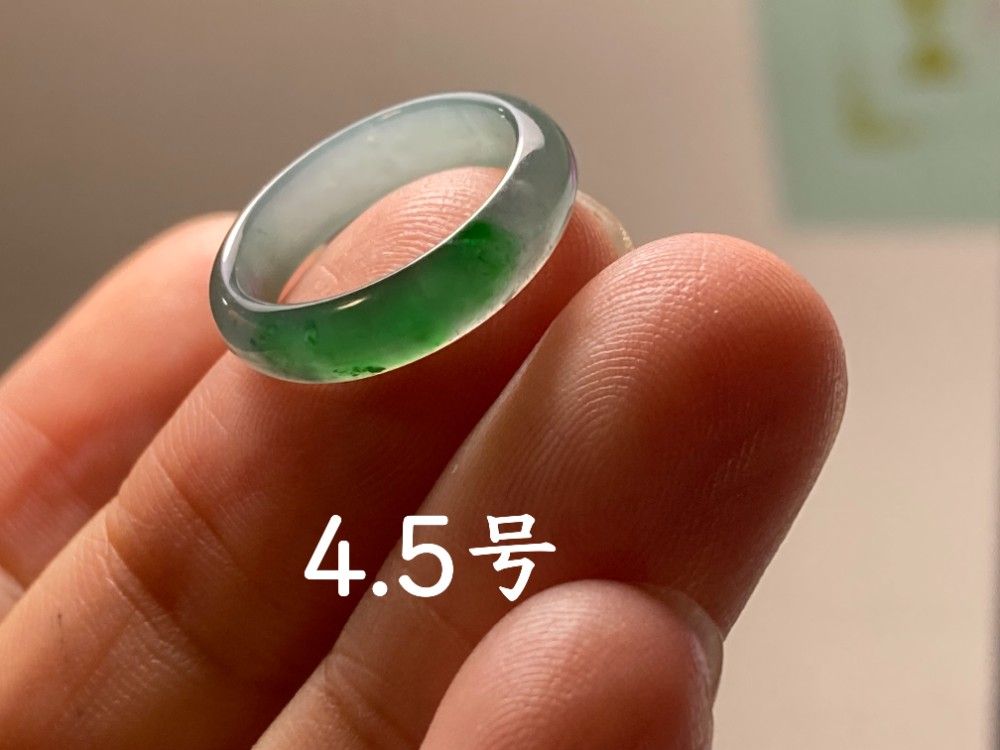 L13-37 ピンキーリング 氷種 深緑 4.5号 グアテマラ産 A貨 本
