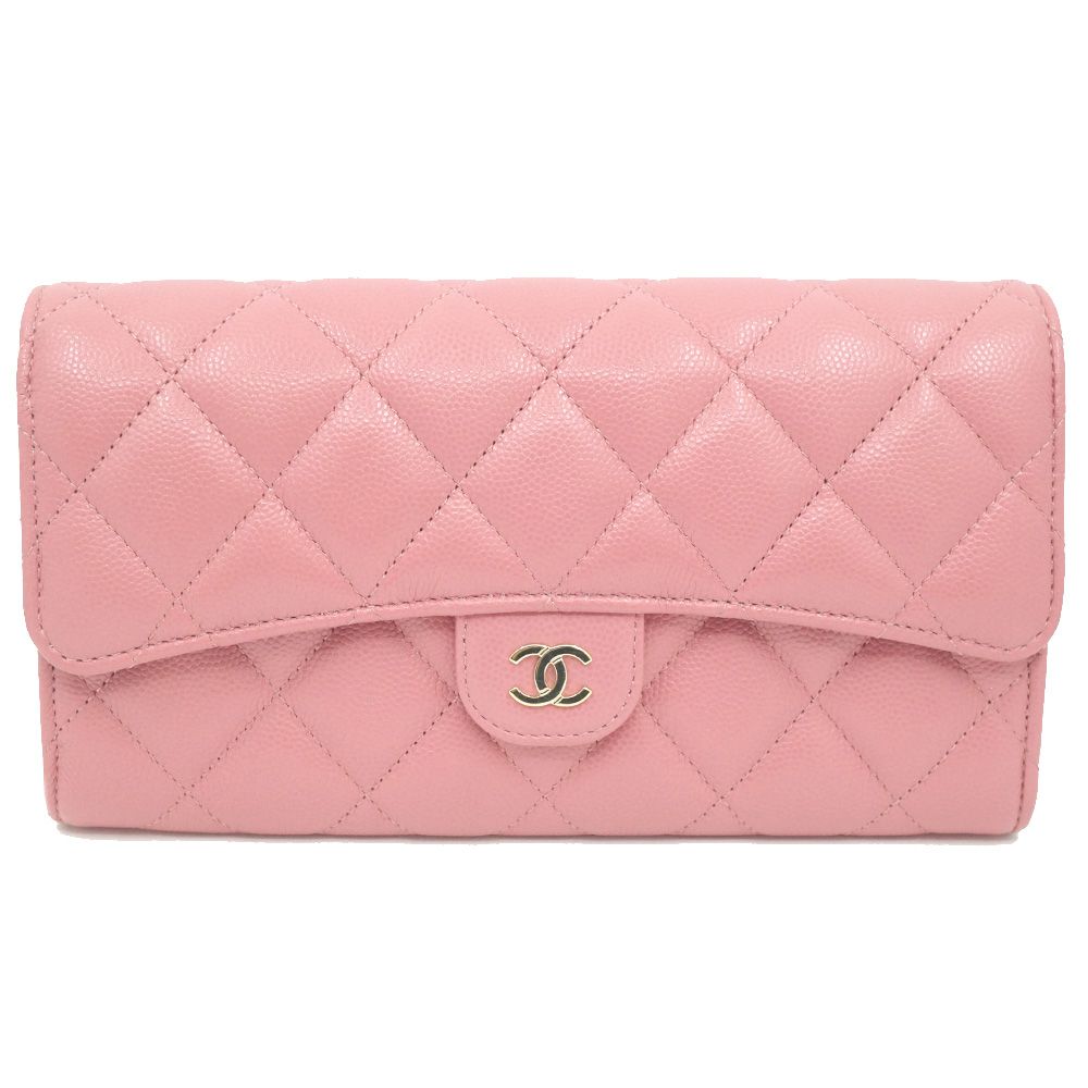 栄】シャネル AP0241 マトラッセ クラシック ロング フラップ  