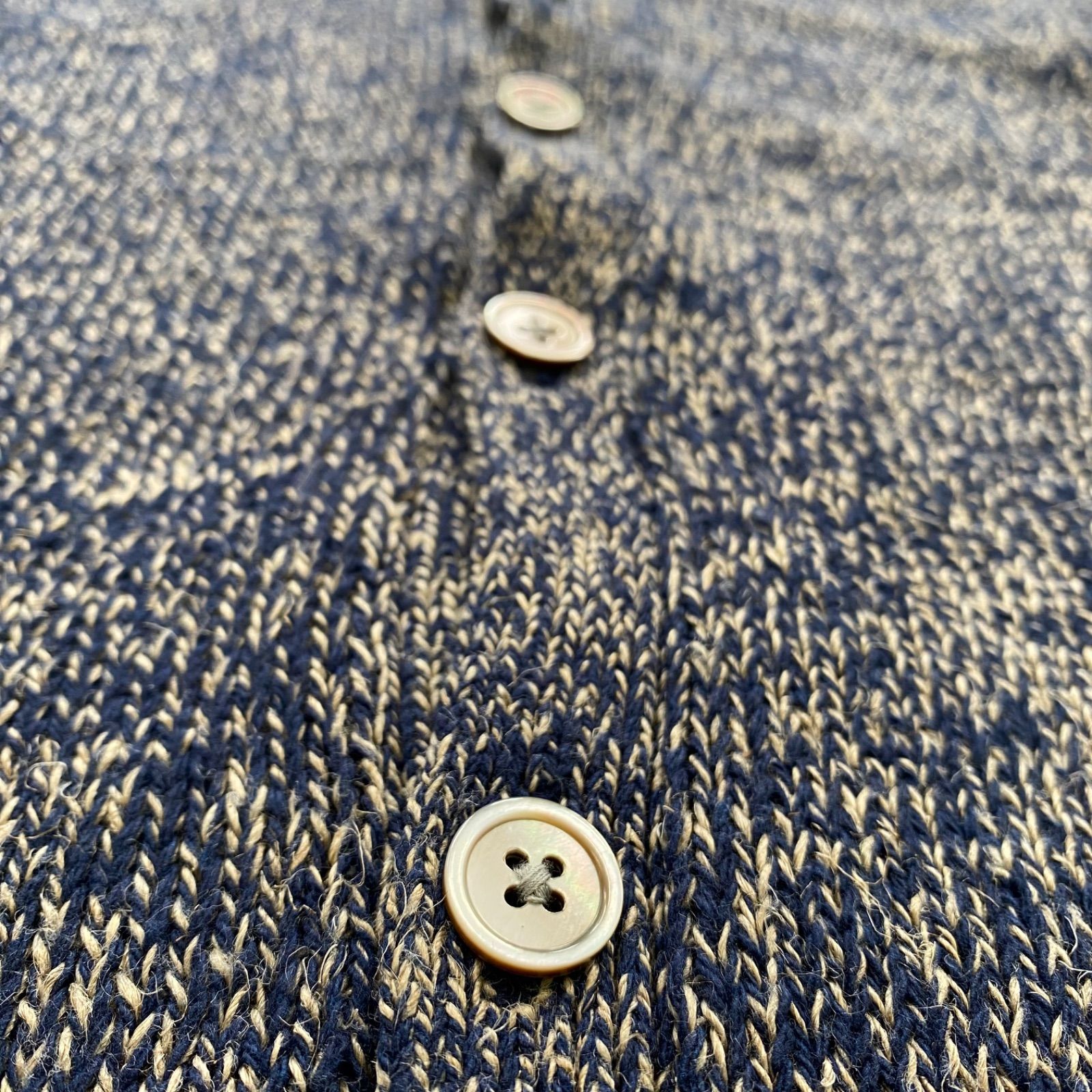 Papas パパス ニットベスト リネン 麻 コットン 綿 ネイビー L - メルカリ