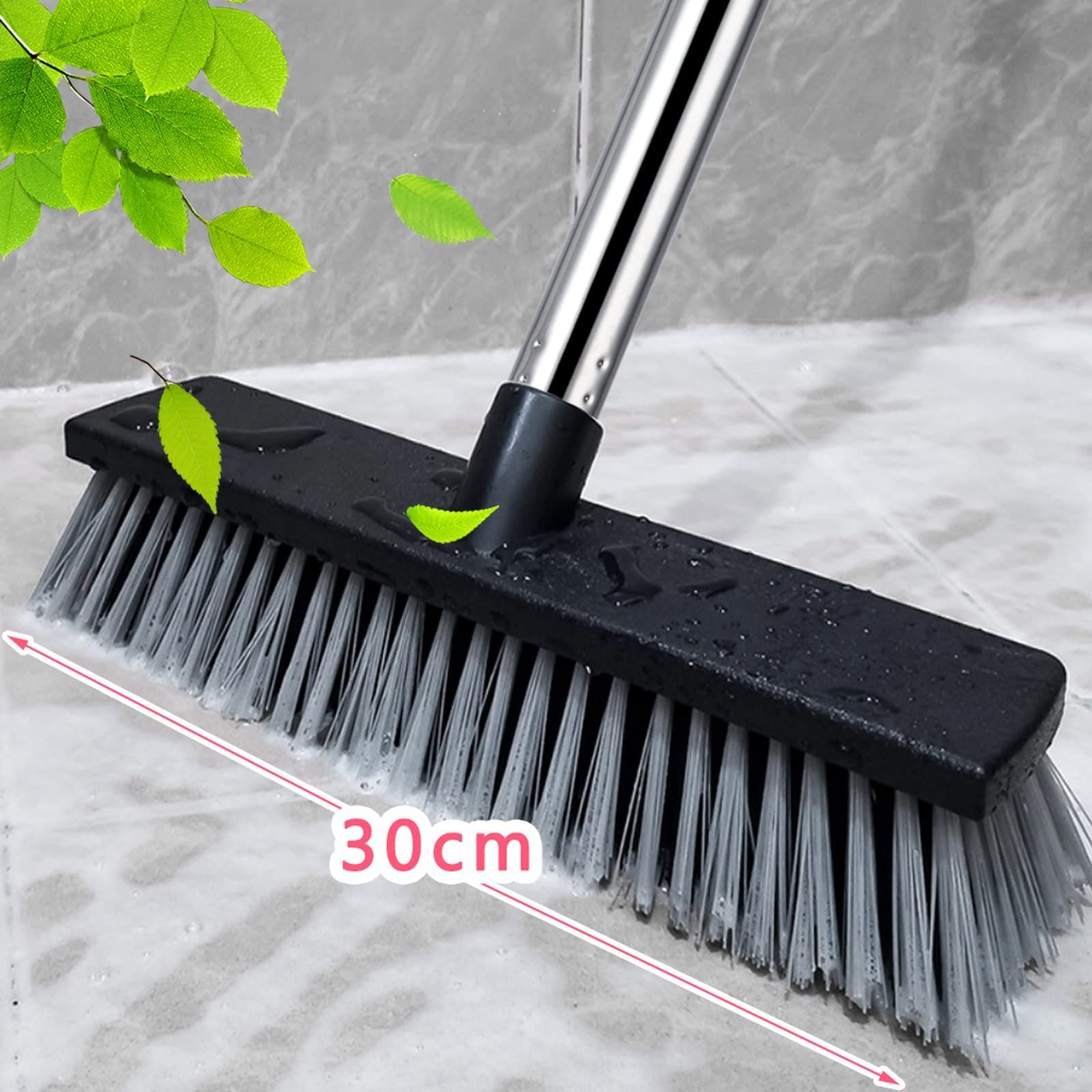 ブラック) (30CM ブラック タイルブラシ 浴室掃除用ブラシ30cm
