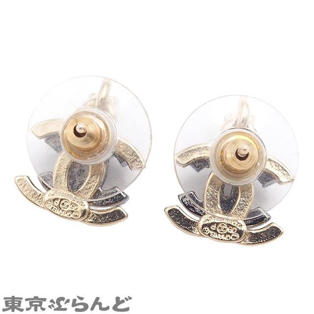 シャネル CHANEL ダブルココマーク ピアス 06P ゴールドx