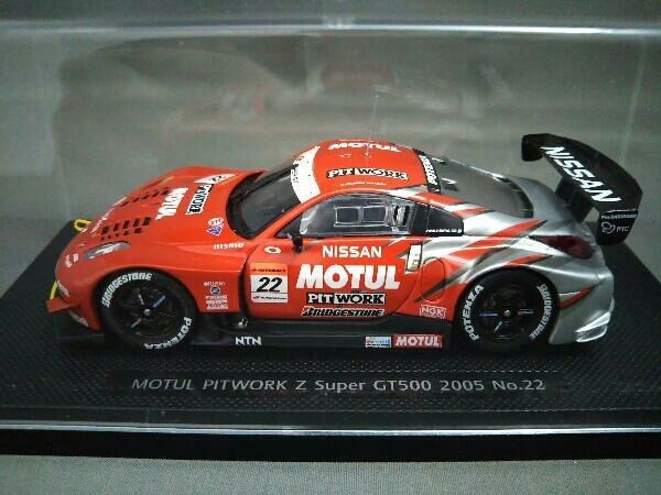 EBBRO 1/43 SUPER GT MOTUL PITWORK Z 2005 No.22 SILVER/RED