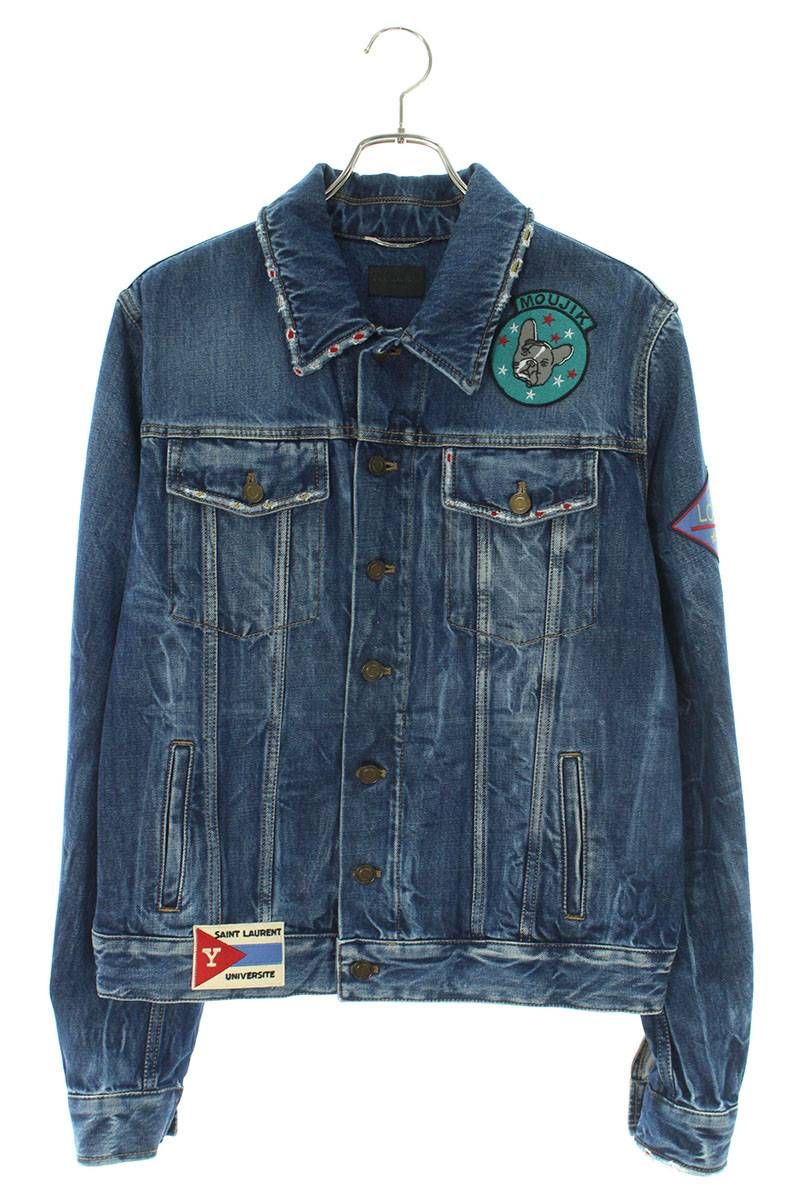 サンローランパリ 483064 Y883L パッチデザインユーズド加工