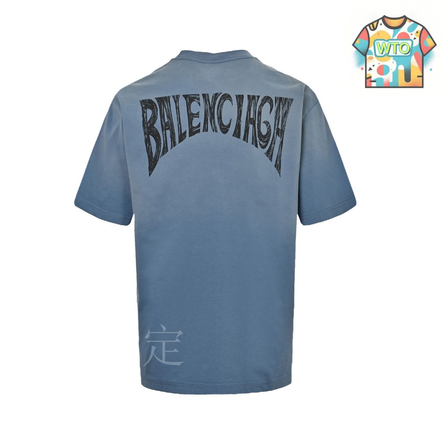 BALENCIAGA 50-50 Tシャツ 個性的 カラーコントラスト デザイン BALENCIAGA(バレンシアガ) / モザイクピクセルドットロゴ