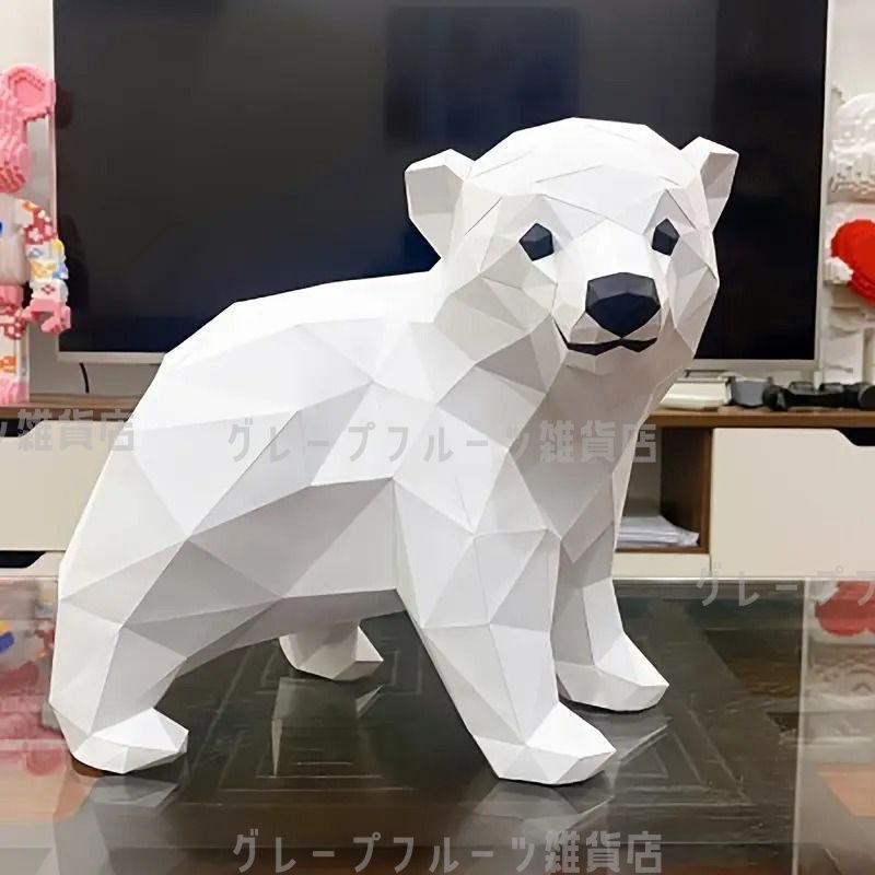 新しい未使用 クマ 熊 くま 熊の置物 紙素材 熊の置物 クマの