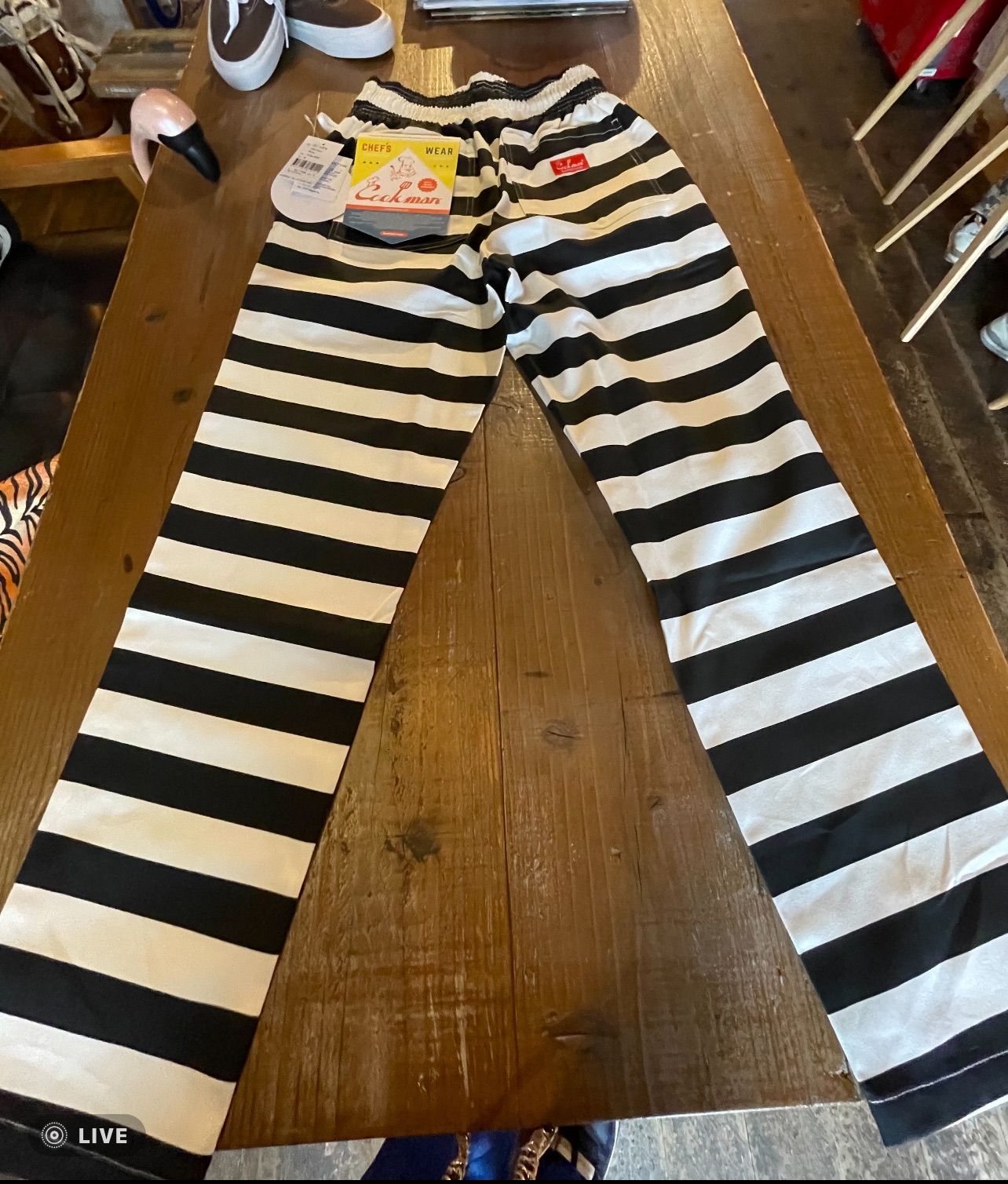 COOKMAN クックマン シェフパンツ chef pants メンズ レディース ユニセックス 男女兼用 おしゃれ かわいい 大きいサイズ Chef Pants Border イージーパンツ カジュアル  囚人 コックマン ボーダー 231-31