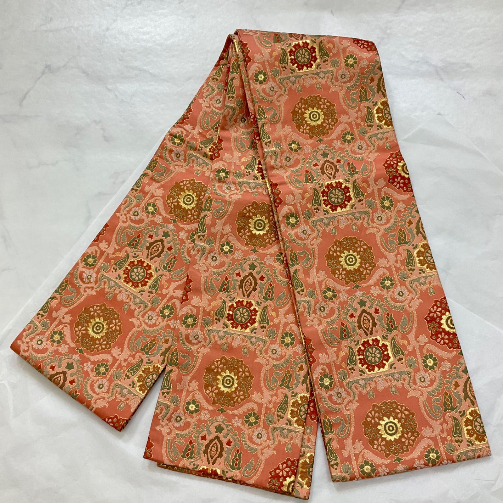 kimono+one○未使用同然○最高級西陣織○唐織○素敵な半幅帯○長