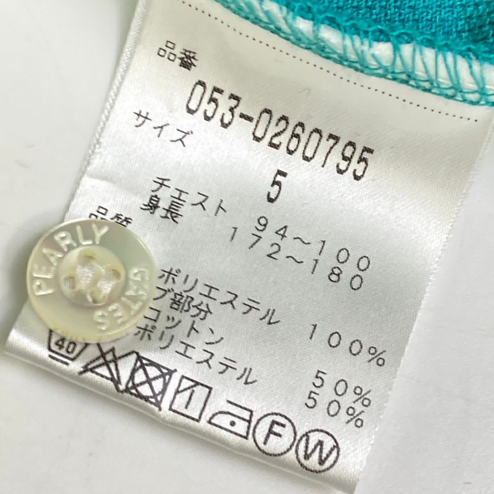 サイズ：5 PEARLY GATES パーリーゲイツ 半袖ポロシャツ ニコ