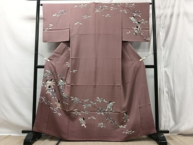 平和屋着物○十日町友禅作家 関口遼一 訪問着 童子遊び 高島屋扱い