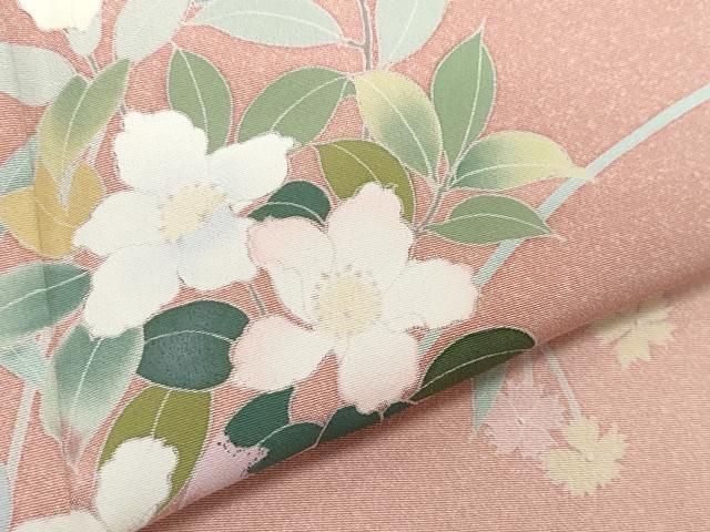 平和屋着物●訪問着　友禅　草花文　さが美扱い　正絹　逸品　CAAY2844vf 平和屋着物○訪問着 友禅 草花文 さが美扱い 正絹 逸品 CAAY2844vf