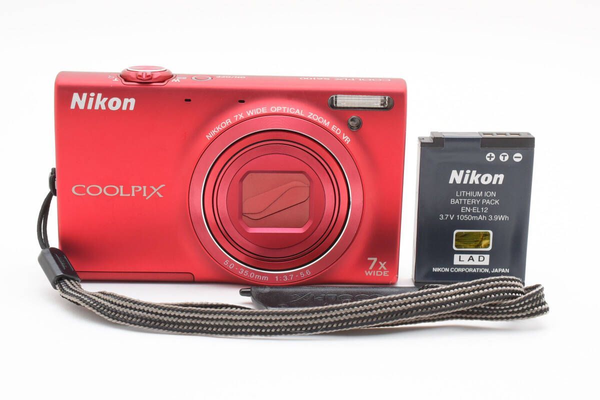 ニコン Nikon COOLPIX S6100 クールピクス 赤 レッド コンパクト