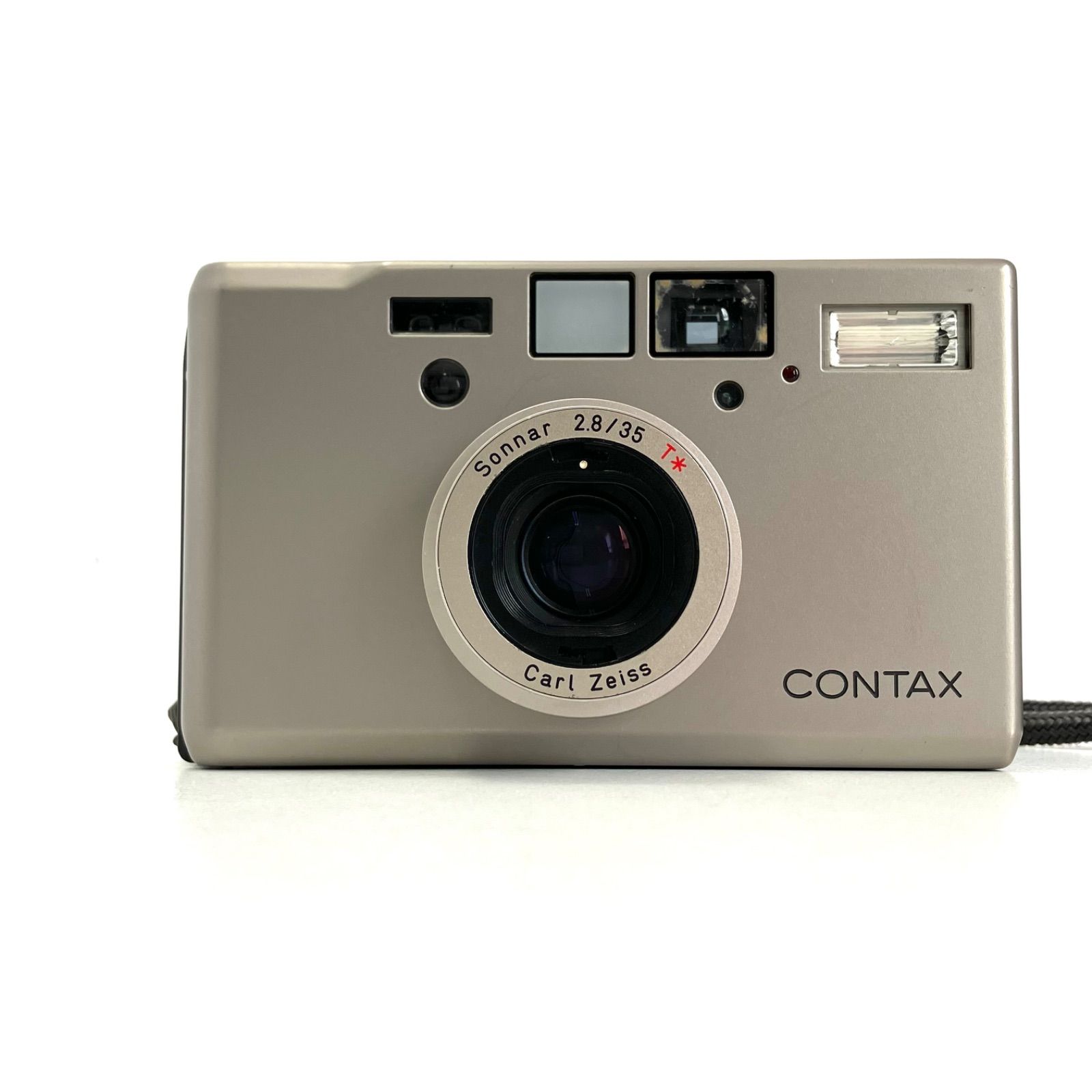 10676】 CONTAX T3 チタンシルバー ケース付き 外観綺麗品 難あり