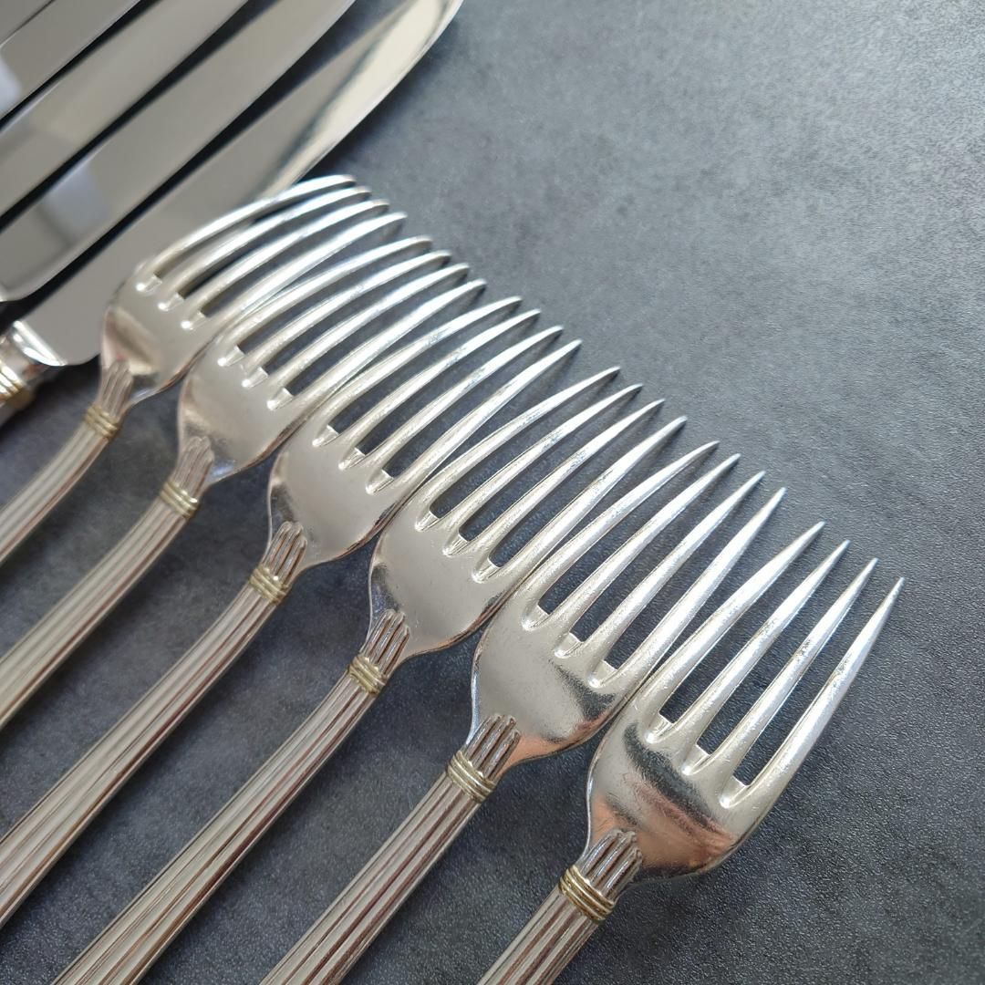 クリストフル アリアゴールドリング テーブル ナイフフォーク 12点 SKLAD-KIRPICHA_RU