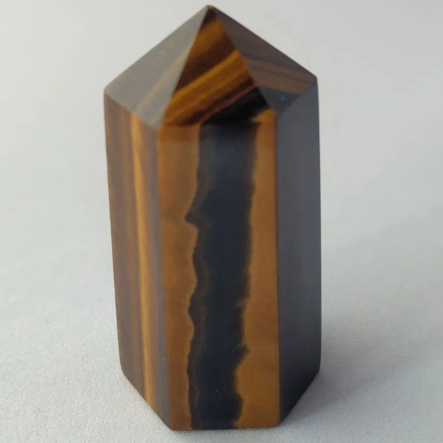 六角柱 パワーストーン 原石 置物 ポイント型 『タイガーアイ(虎目石