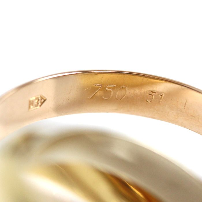 CARTIER カルティエ K18YG/PG/WG must de Cartier トリニティ リング  