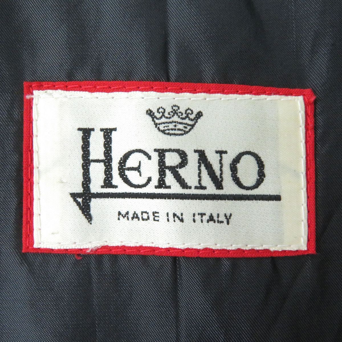 美品△イタリア製 HERNO ヘルノ ヴィンテージ 裏地総柄・シルク100