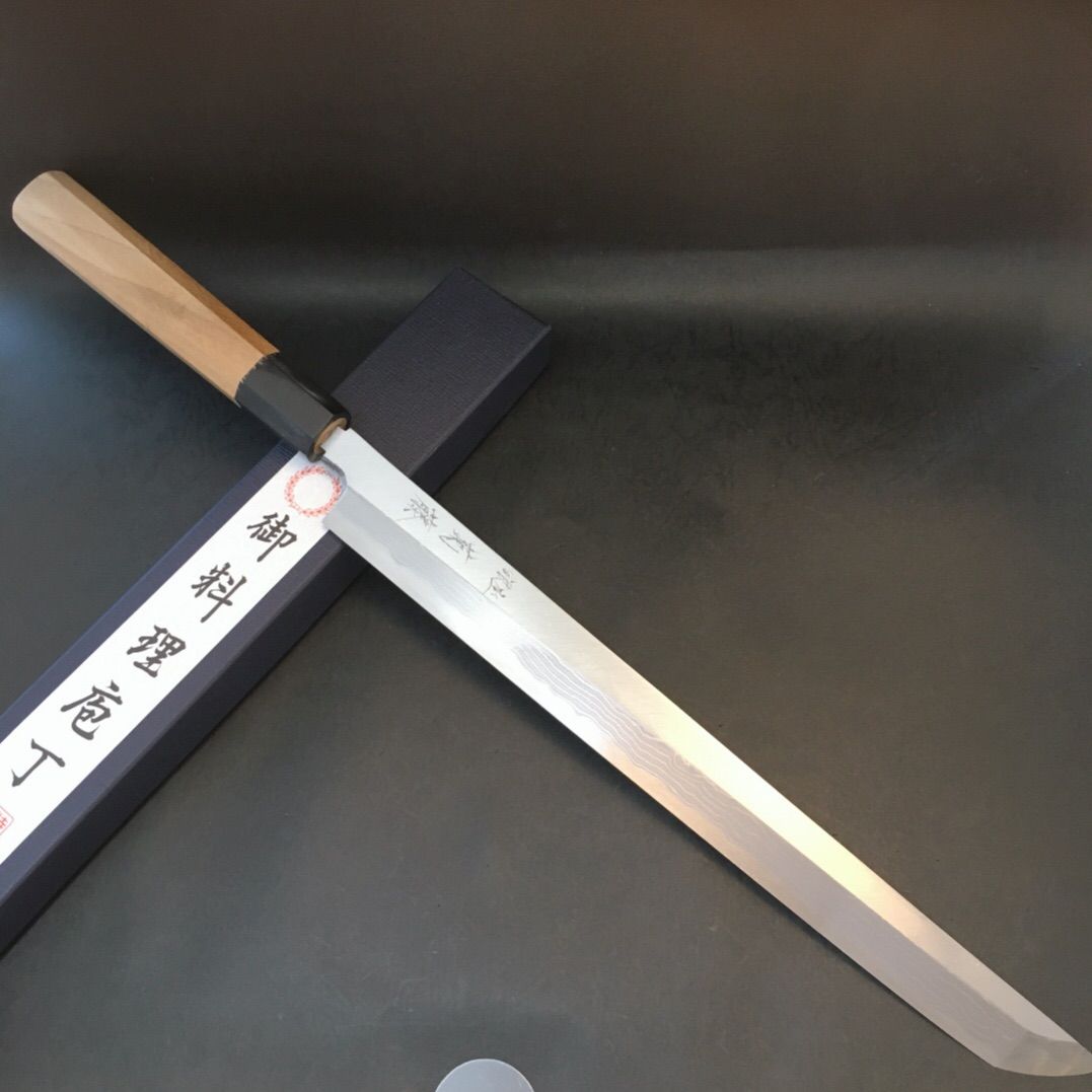 銀座 菊藤 特選 先丸蛸引 300ミリ 安来青紙1号多層鋼 - メルカリ