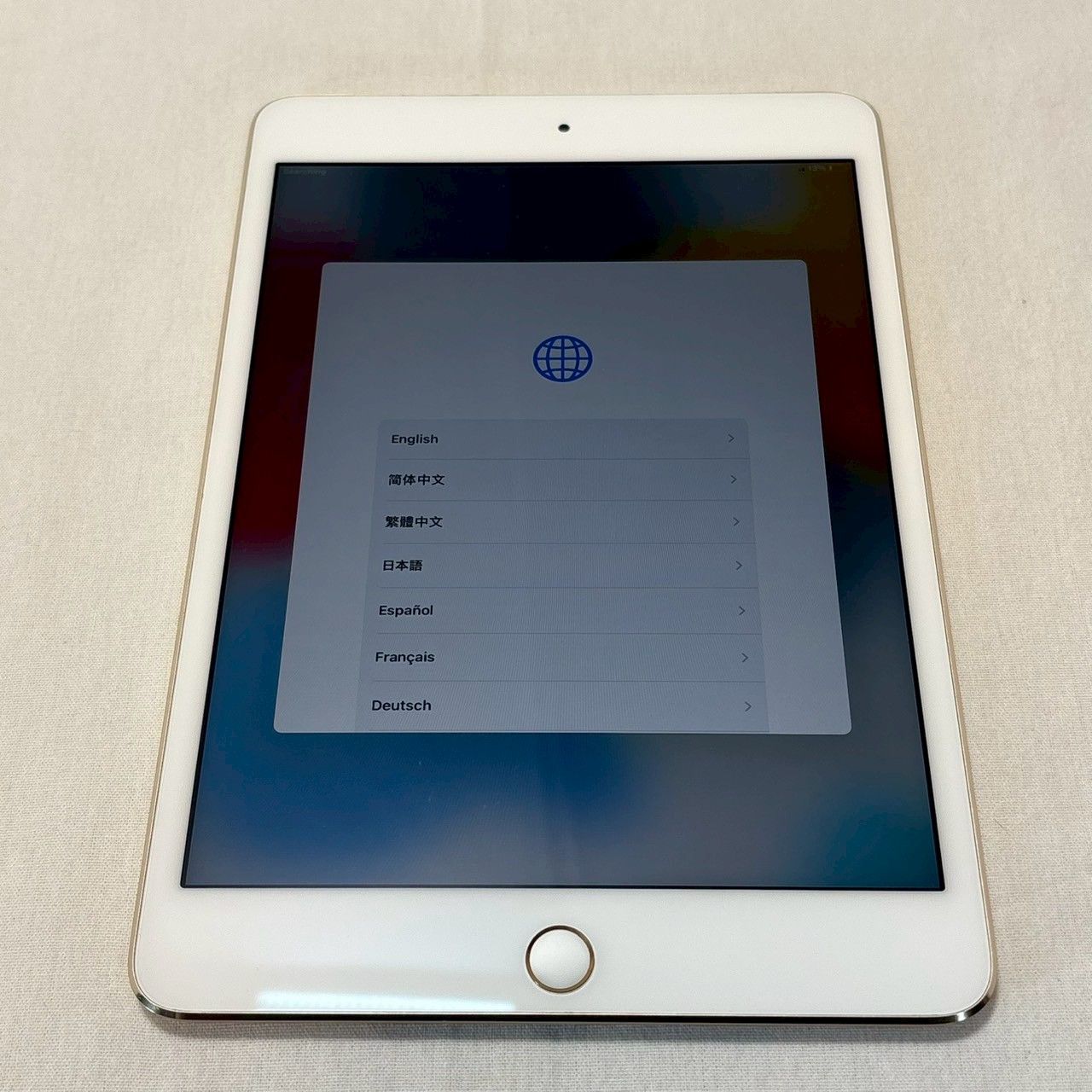iPad|mini|4|32GB|ゴールド|SIMロックあり|au|バッテリー良好|No.1281