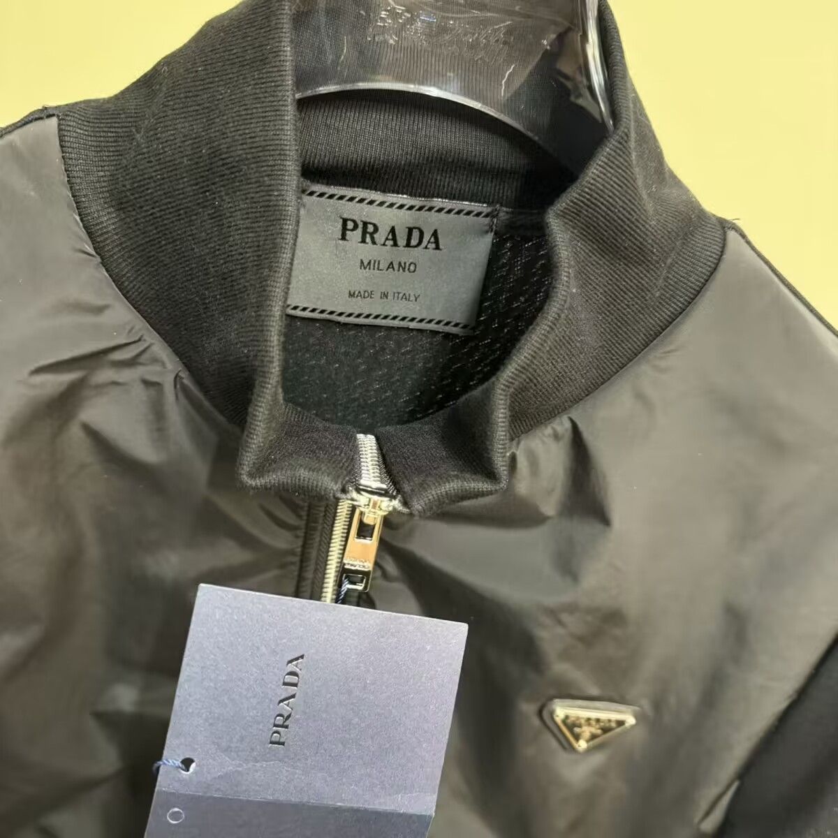 PRADA プラダ スタンドカラー ファスナージッパー カーディガン