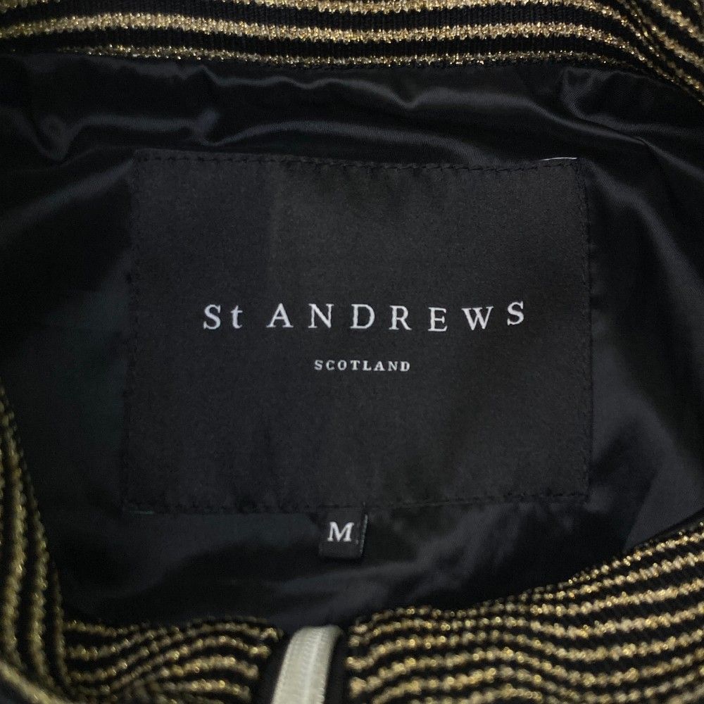 サイズ：M ST ANDREWS セントアンドリュース  ジップ ジャケット  ブラック系 [240101468465] ゴルフウェア レディース ストスト サイズ：M ST ANDREWS セントアンドリュース ジップ ジャケット