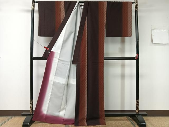 平和屋着物□上質な紬 間道 ほてい屋扱い 正絹 逸品 CAAR6248kb - メルカリ 