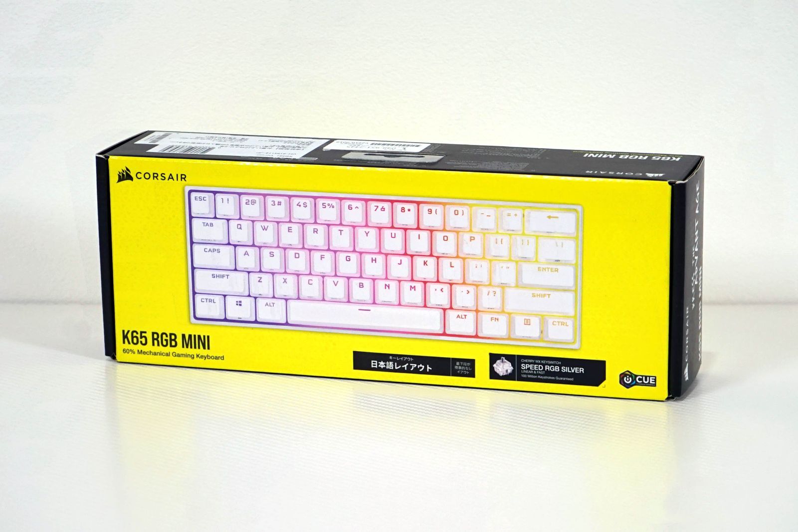 【展示開封品】CORSAIR K65 RGB MINI WHITE (CH-9194114-JP)  ゲーミングキーボード