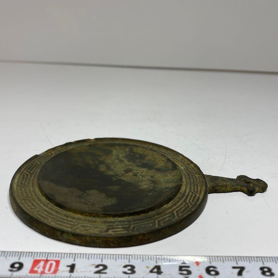 古代中国 古銅古鏡 直径約8㎝/173g 東Y7-1022☆2F 古代中国 古銅古鏡