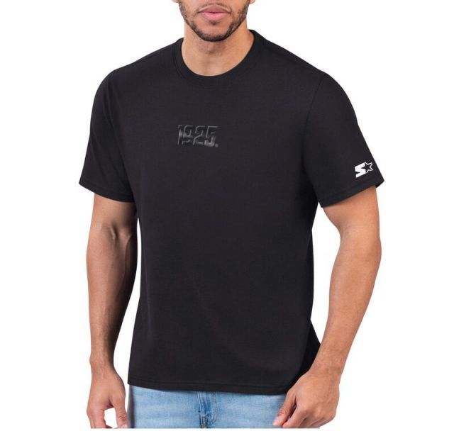 【送料無料】 スターター メンズ Tシャツ トップス Men's Starter Black New York Giants 1925 Collection T-Shirt Gia Black