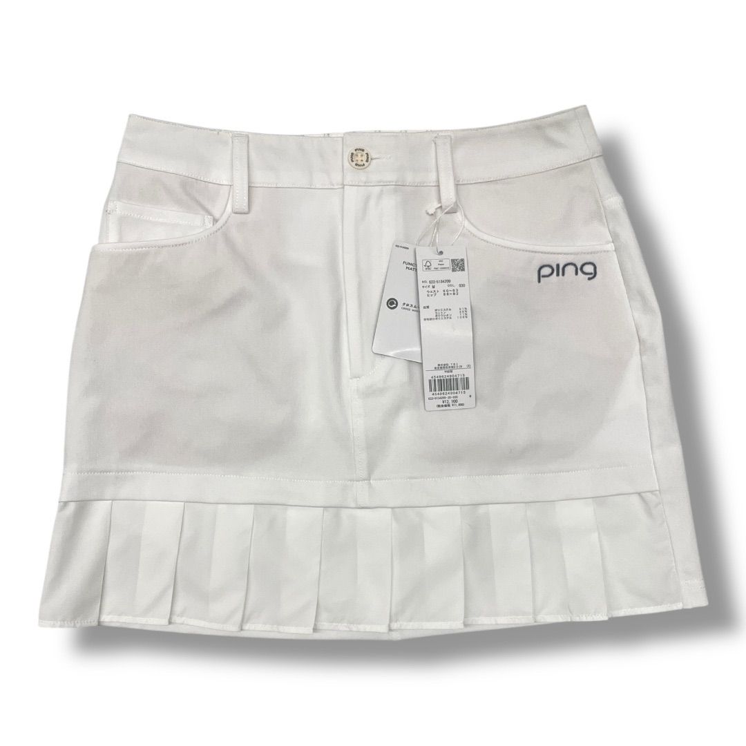 新品 未使用 タグ付き PING ピン フェイクレイヤードプリーツ