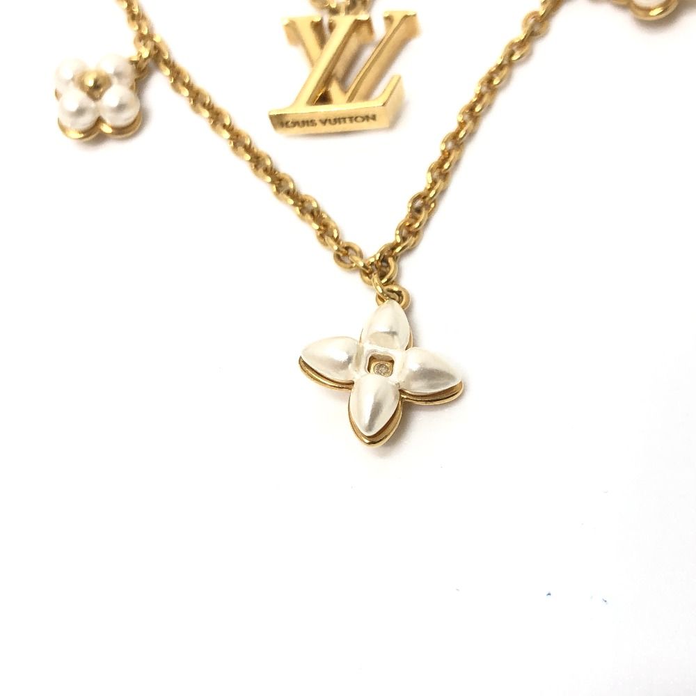 美品 ルイヴィトン ネックレス コリエ・LVフローラグラム M00981 メタル LOUIS VUITTON ルイヴィトン ネックレス ペンダント M00981