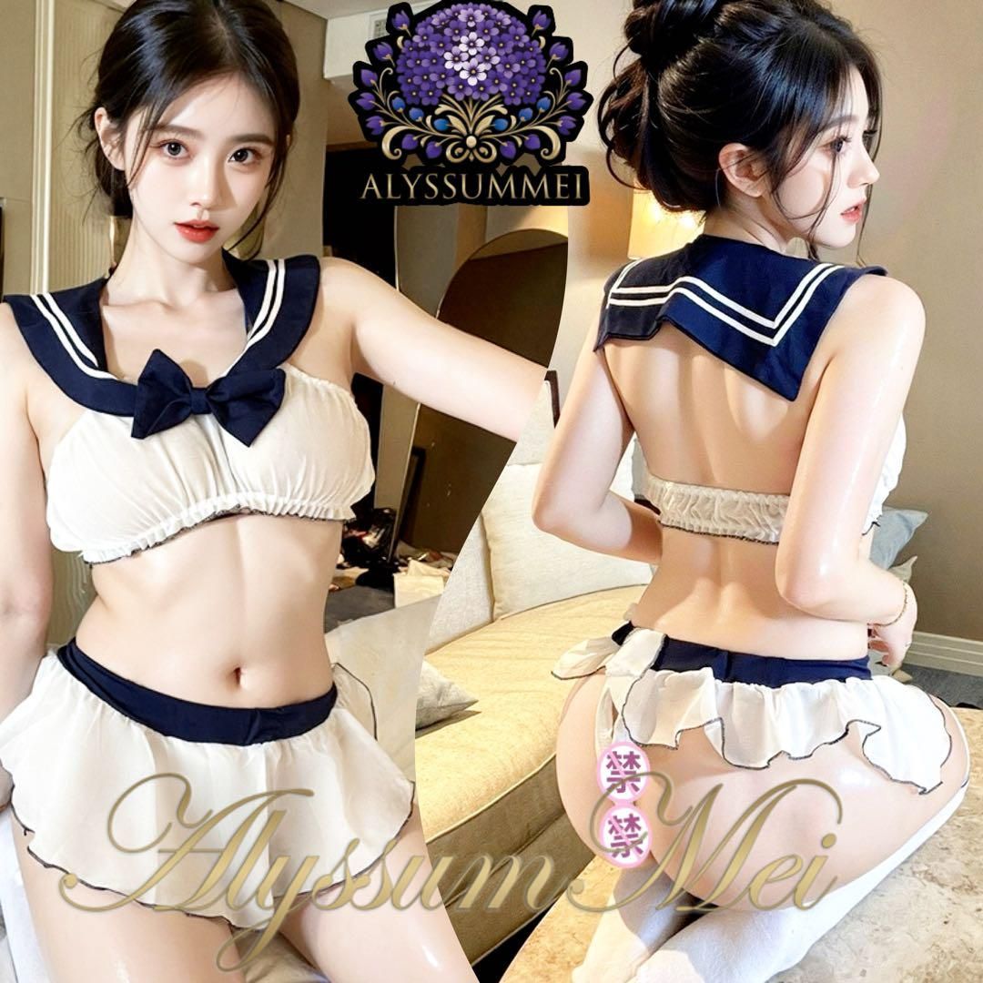 不倫　勝負下着 セクシーオープンクロッチJK制服セーラー服コスプレ衣装上下2点セット セクシールームウエアランジェリー 勝負下着 イベント仮装 バレンタイン  ハロウインコスプレ大人レディース 写真撮影 クラブ クリスマス会 二次会 余興 変装 彼女妻へのプレゼント 較べ