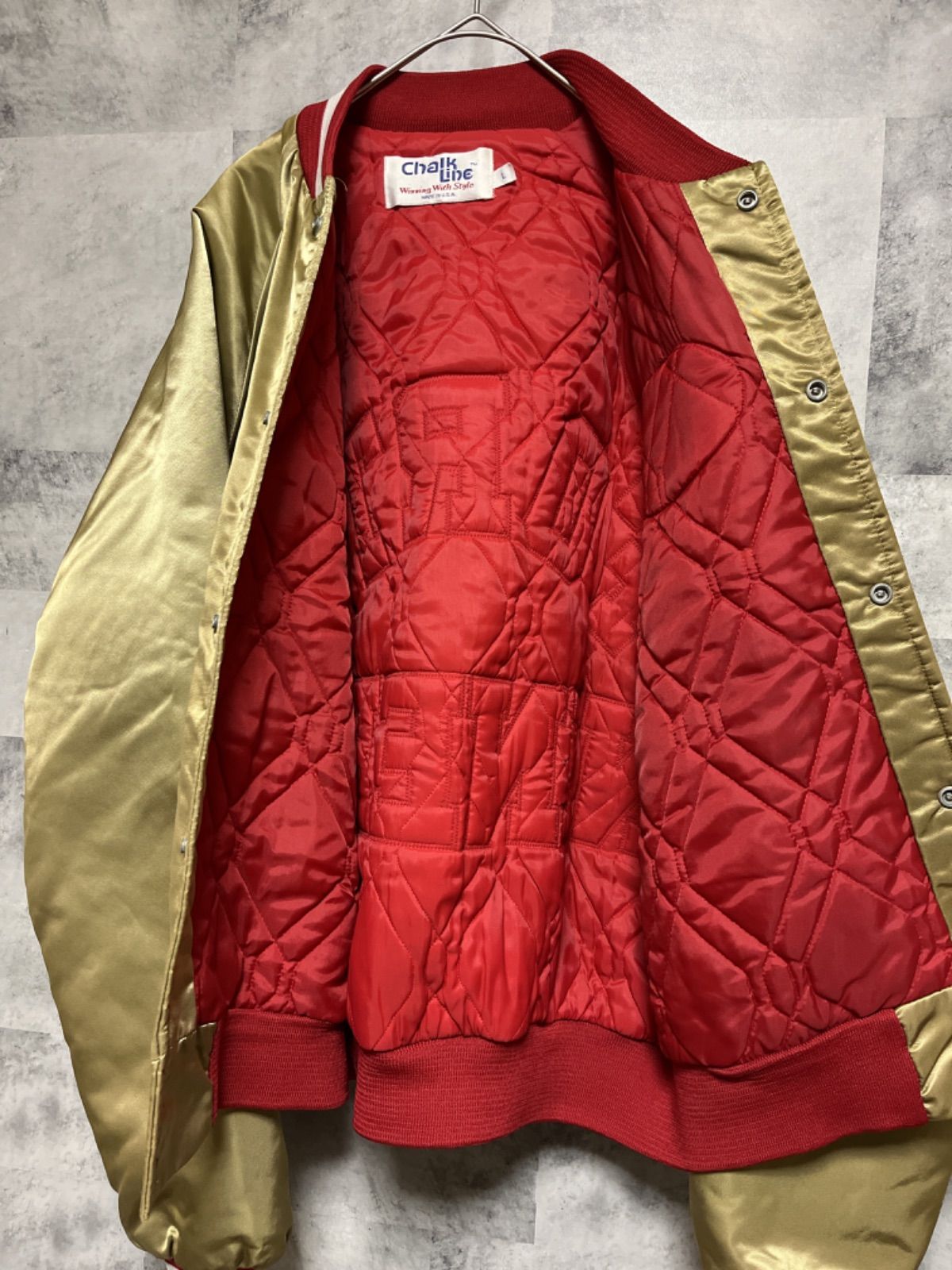 希少 USA製 90s chalk line NFL 49ers スタジャン - メルカリ