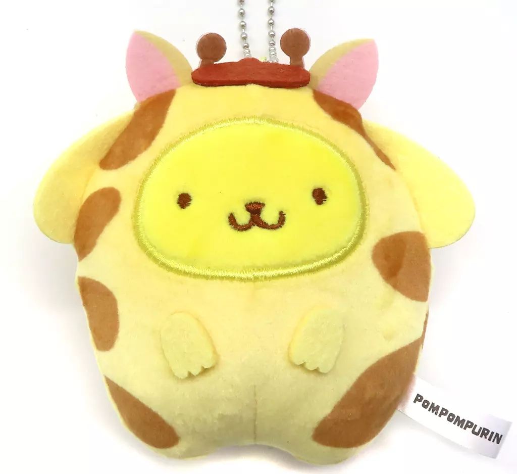 サンリオ　ポムポムプリン　 アピタ・ドンキ限定　マスコットぬいぐるみキーホルダー 中古】キーホルダー ポムポムプリン もちりあにまるマスコット