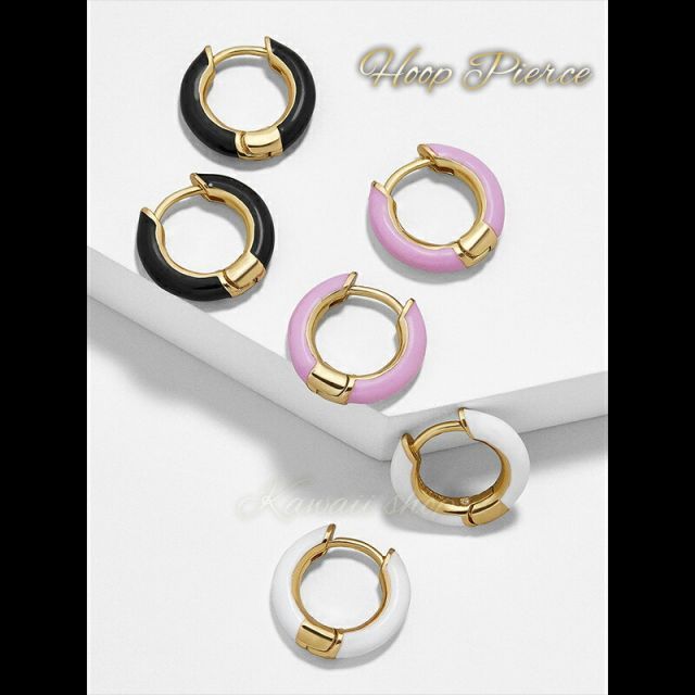 フープピアス カラフル ゴールド ハワイアン アクセサリー 合金 両耳用 普段使い ボヘミアン カジュアル 使いやすい 女性 リゾート ビーチ おしゃれ かわいい 可愛い クリスマス プレゼント ギフト フープ レディース パステルカラー ピンク ブルー 白 