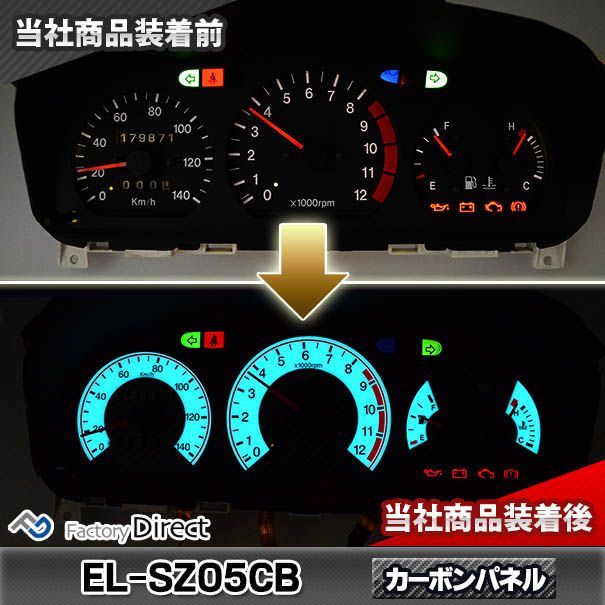 カプチーノ　純正メーターパネル　カーボン風 el-sz05cb カーボン柄パネル Cuppuccino カプチーノ(EA11系 1991-1998