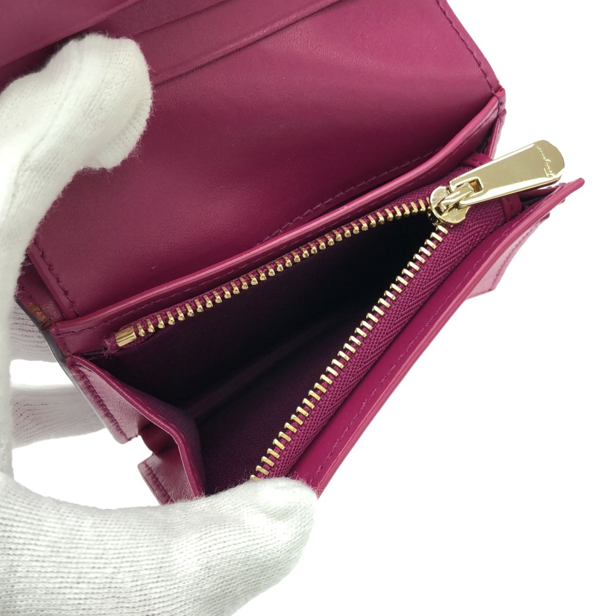 Salvatore Ferragamo 二つ折り財布 パープル サルヴァトーレフェラガモ