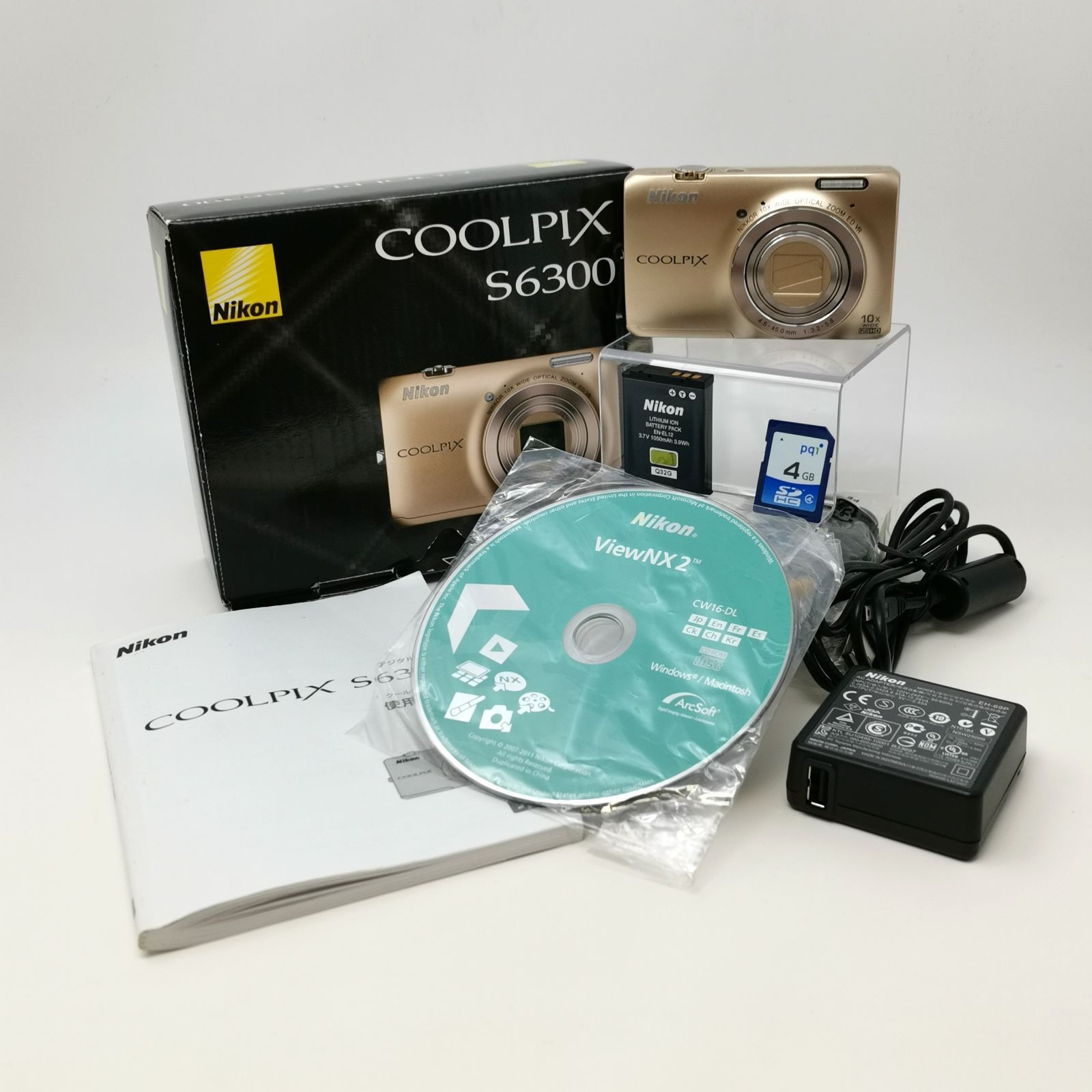 ニコン coolpix s6300 ゴールド 動作確認済み デジタルカメラ 箱