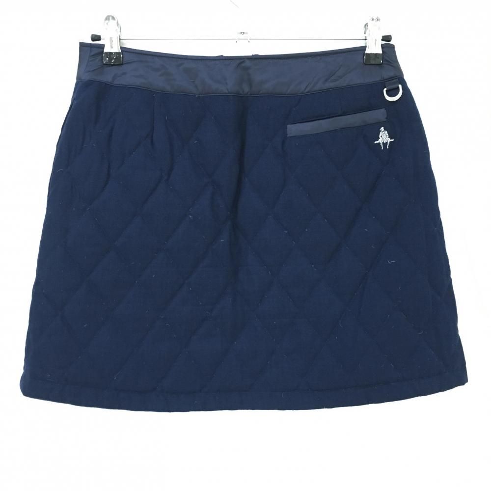 【美品】ポールスチュアートスポーツ リバーシブルダウンスカート ネイビー 総柄  レディース 9 ゴルフウェア Paul Stuart SPORT