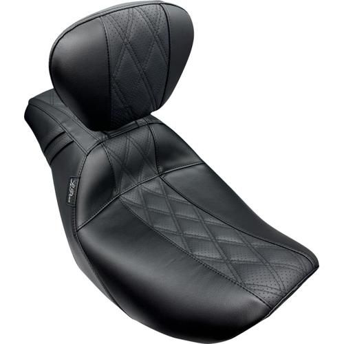 OUTCAST GT BLACK INLAY PERFORATED DOUBLE DIAMOND バックレスト有り|2025年以降FLHXSE FLTRXSE 2025年以降FLHX|U FLTRX|STSE