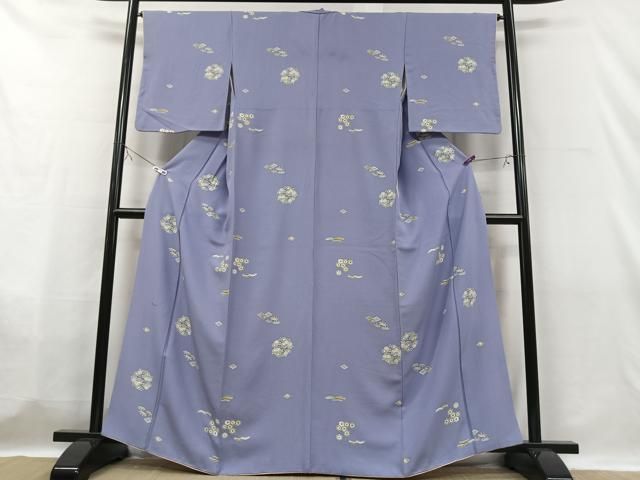 平和屋着物□上質な小紋 作家物 花丸文 金彩 正絹 逸品 未使用