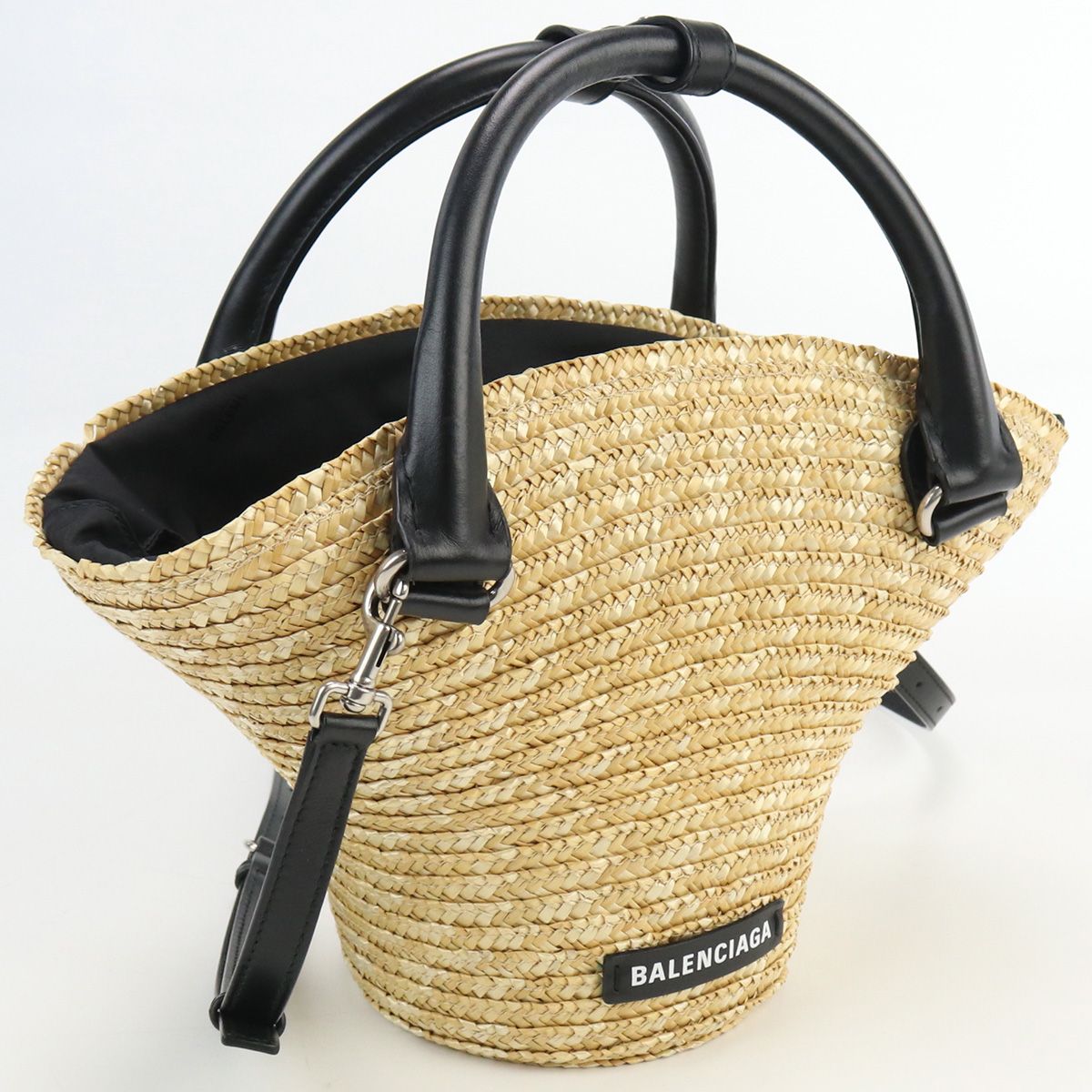 BALENCIAGA バレンシアガ ラフィア トートバッグ 744139 カゴ