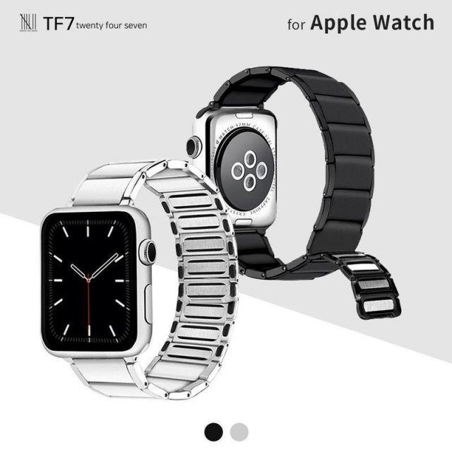 TF7 Apple Watch用 バンド  Series 7. SE/6/5/4/3/2/1MAGNETIC STRAP  41mm/40mm/38mm用 ブラック　TF27BK40