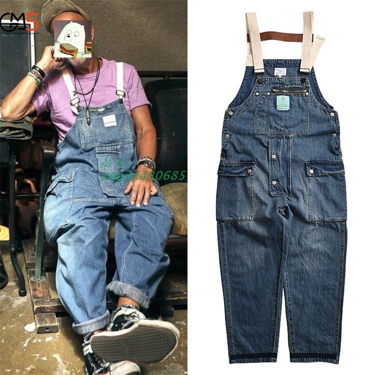 ダメージ加工 オーバーオールパンツ メンズ デニム オールインワン 大きいサイズ ストリート 作業用 工場 ミリタアウトドア つなぎ サロペット zeg3z430685