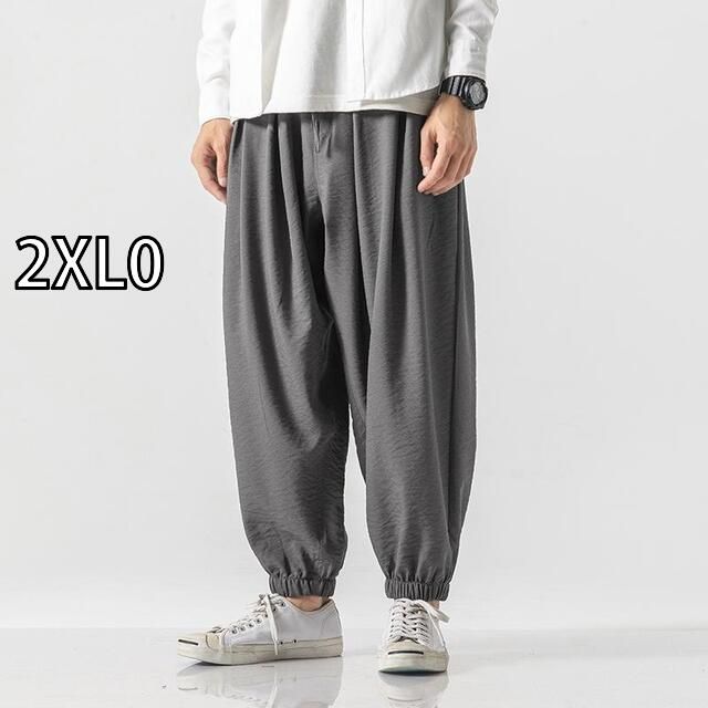 2XL0 秋冬 コーデ メンズ 服 シンプル ファッション オシャレ 大人 かっこいい 大きいサイズ ストリート 紳士服 スポーツ ワイド レッグ パンツ レトロ ズボン 袖口