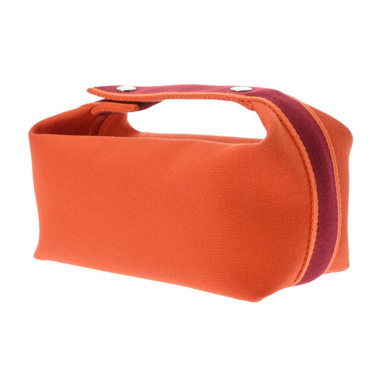 エルメス ブリッドアブラック PM フー ルージュアッシュ レディース キャンバス ポーチ