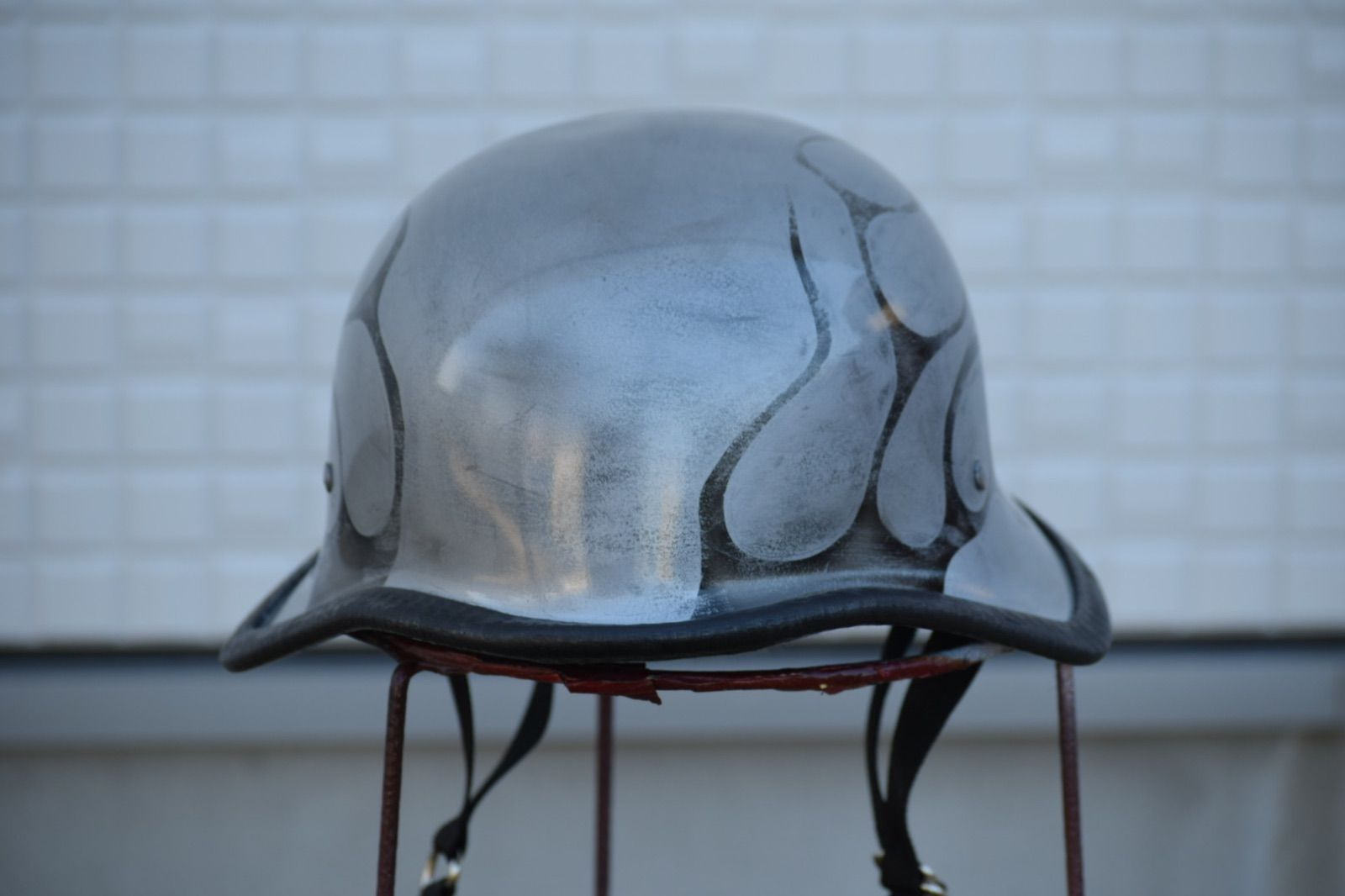 ナチヘル ジャーマンヘルメット 半キャップ 半ヘル メッキ塗装 