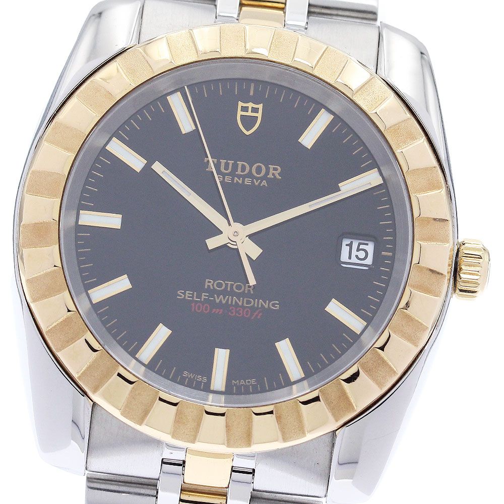 チュードル TUDOR 21013 クラシックデイト YGコンビ 自動巻き メンズ_