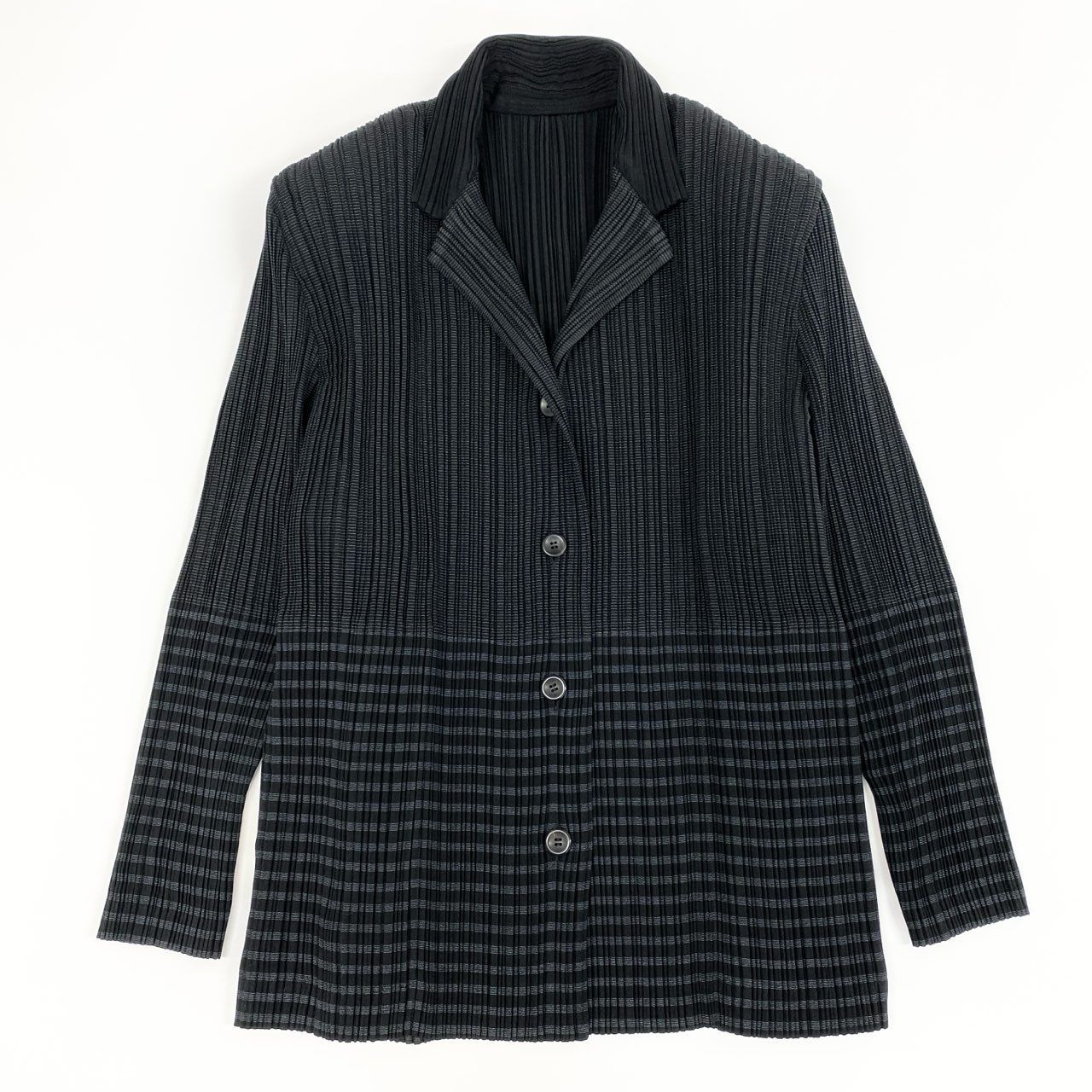 59e9 ISSEY MIYAKE イッセイミヤケ ボーダー切替 変形パターン