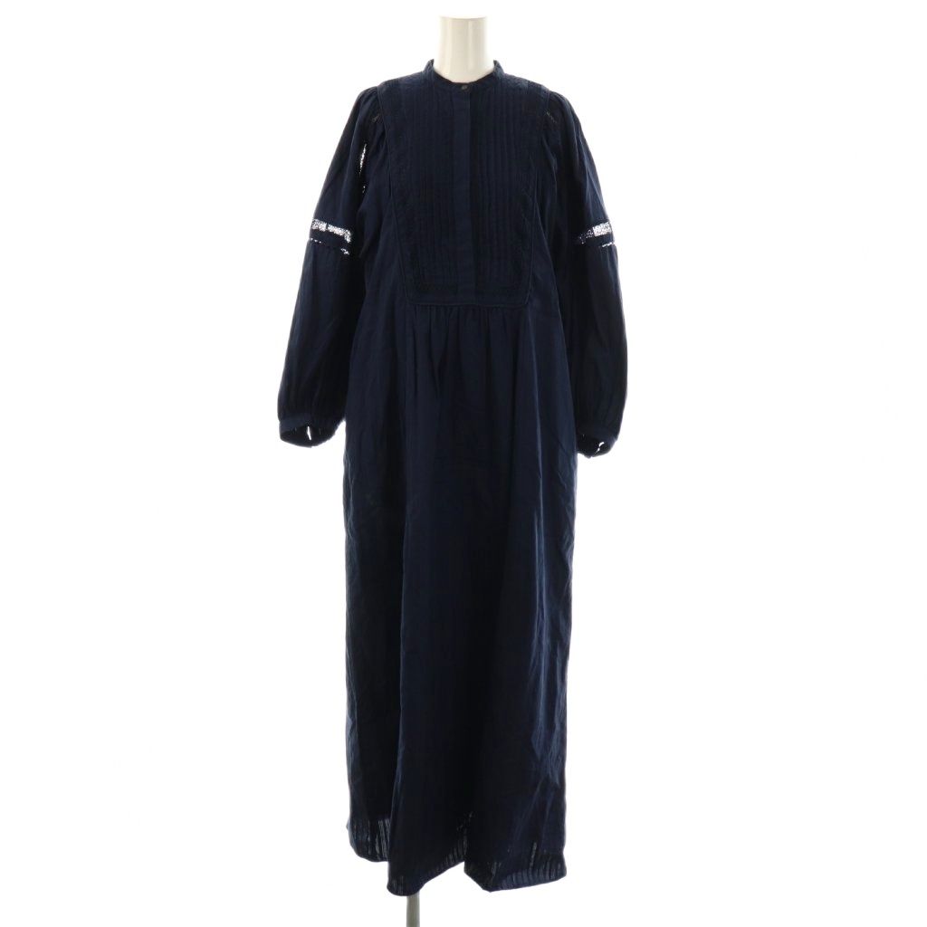 ヌキテパCotton Dobby Stripe Square LaceDress Cotton Dobby Stripe Square Lace Dress | Pasand by ne Quittez